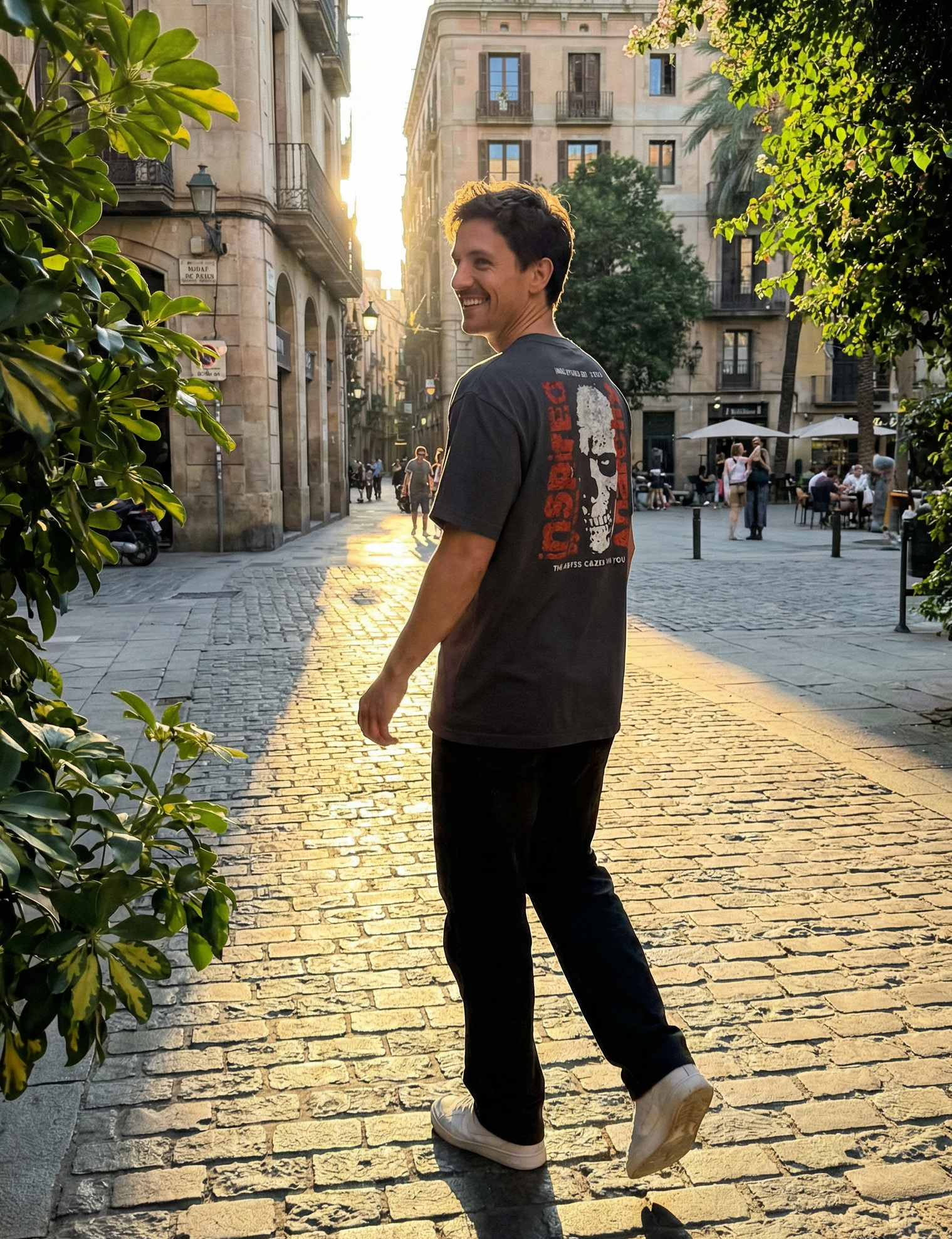 Abyss Gaze Oversized Faded T-Shirt