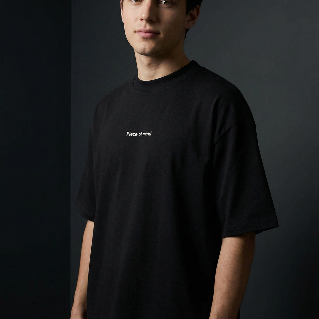 Piece of Mind Unisex Organic Oversized High Neck Tee