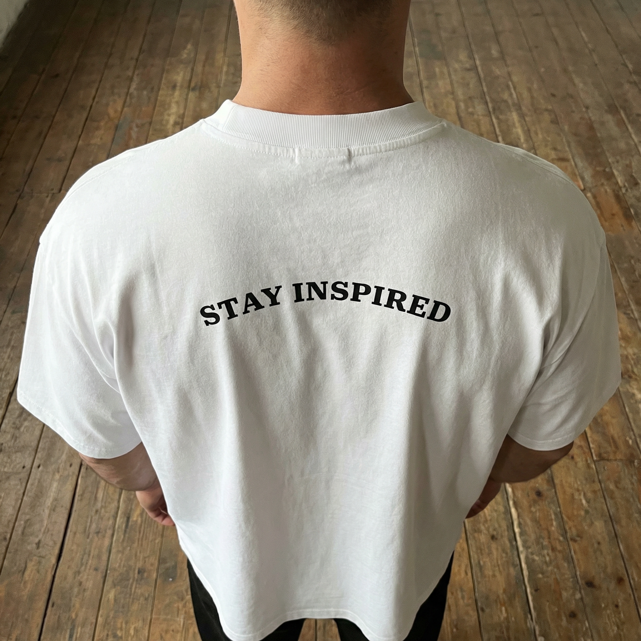 Stay Inspired Organic Oversized High Neck T-Shirt