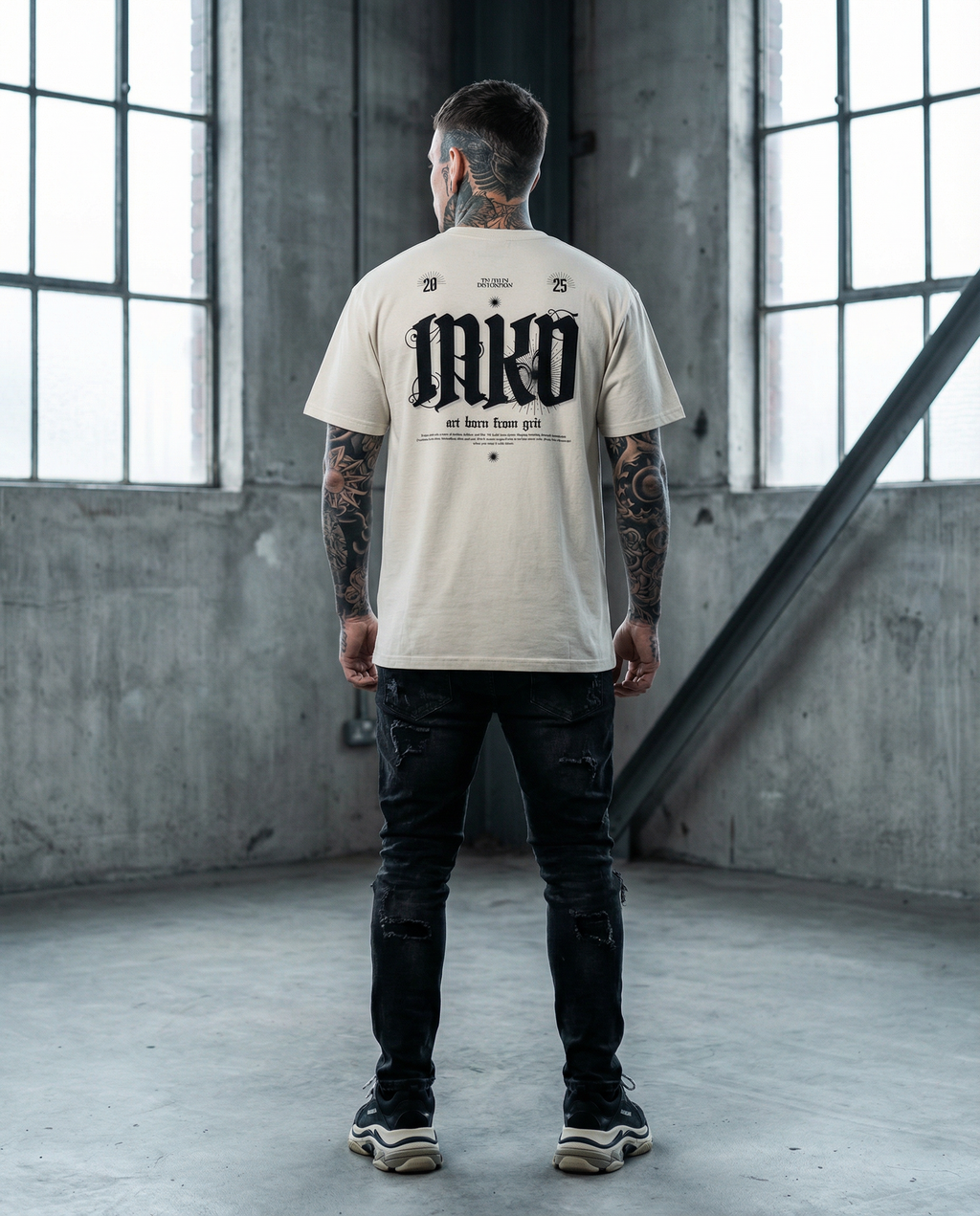 Truth in Distortion Oversized Faded T-Shirt